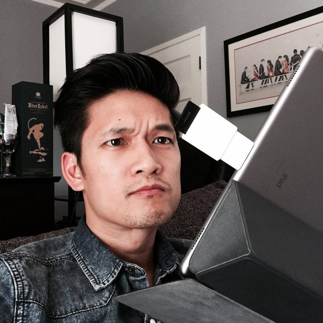 shumvera:  harryshumjr: Jimmy rigging the iPad Pro to read my SD card. Please make