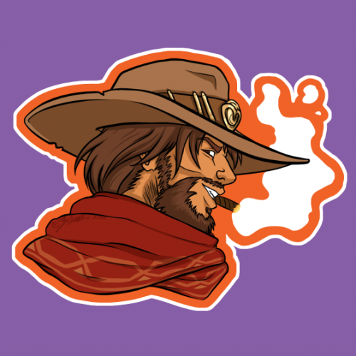 Just finished my McCree sticker! I plan to do a big ol&rsquo; Overwatch series like this between