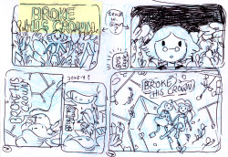 Broke His Crown title card concepts by storyboard