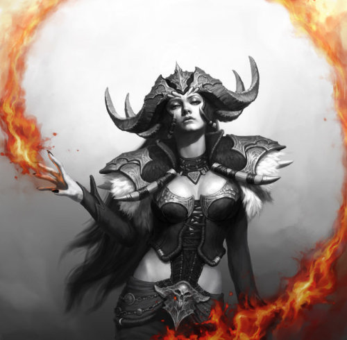 fire queen  jina lee www.artstation.com/artwork/B1qBm