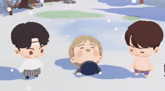 SUGA Became A Snowman (or Snow-rapper) After Taetae And Jungkook Throwing Snowballs Onto Him