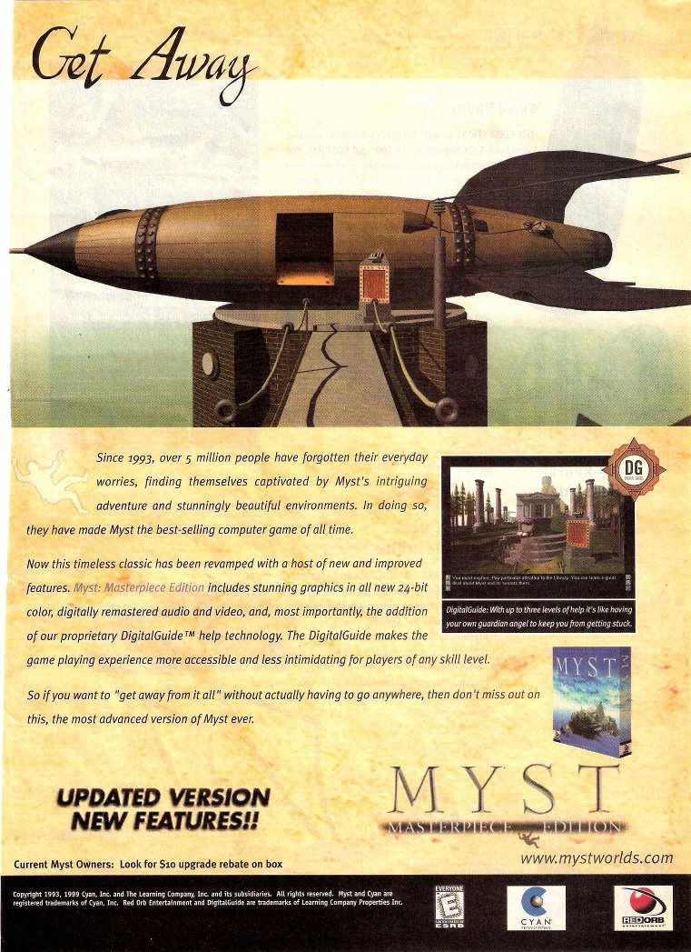 vgprintads:  &ldquo;Myst: Masterpiece Edition&rdquo; Uploaded by John Wallie