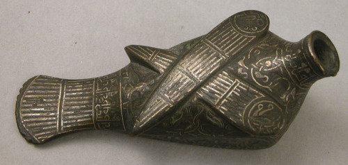 Container, Islamic ArtMedium: Bronze, inlaid with silverRogers Fund, 1924 Metropolitan Museum of Art