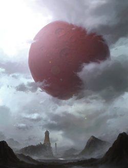 rhubarbes:  ArtStation - Red Moon, by Yongsub