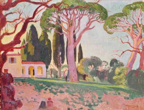 wetreesinart:Maurice Denis (Français, 1870-1943), La chapelle Saint-Cassien à Cannes, 1922, huile su
