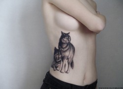 wolveswolves:  FIRST SESSION OF MY WOLF TATTOO ♥