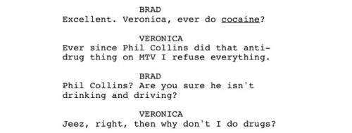 pxndlife:Pieces of the Heathers Shooting Script that everyone needs to see part 1