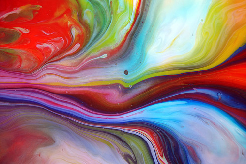 addictly:Flowing Acrylic Colours Painting by markchadwickart on Flickr.
