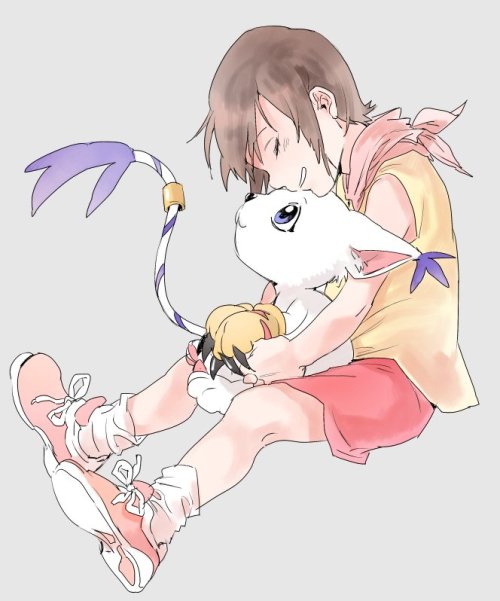 anime-fandorns:  Hikari & Gatomon by LZ | reprinted with permission 