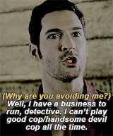 mikaelsonsreign:Lucifer Morningstar + sass(requested by anon)