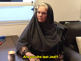 ninemoons42: georgeorwell:  thelastjedi:  +   #i cant believe dame judi dench said