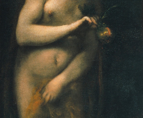 Cecco Bravo, Temptation of Eve (detail), 17th century