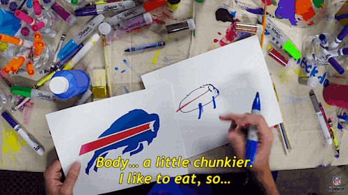 Bills Rookie Qb, Picassojosh Allen, Attempts To Draw His Teams Logo