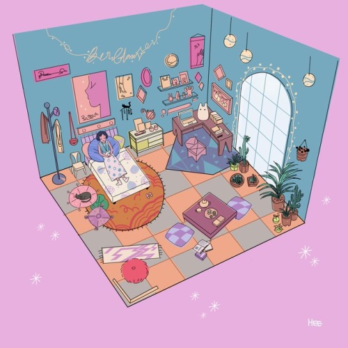 Feeling cozy! This is another illustration that I worked on last year! I wanna do more interior