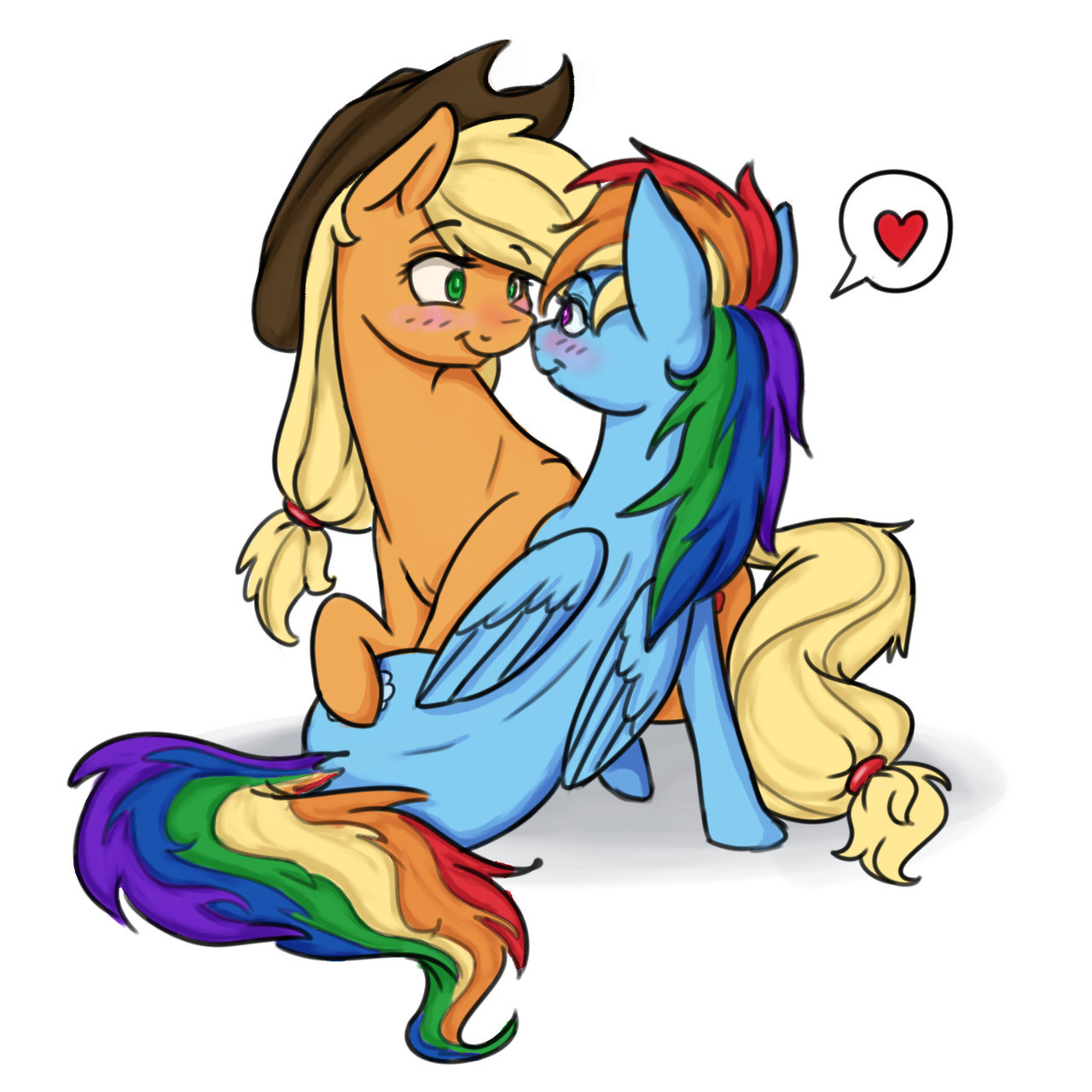 eternalsubscriber:
“Still looking for a cute, consistent lineart style :P
Might do more ships (idk who)
”
yay Appledash… the best ship! I love the anatomy here, Dash looks so cute!! :3