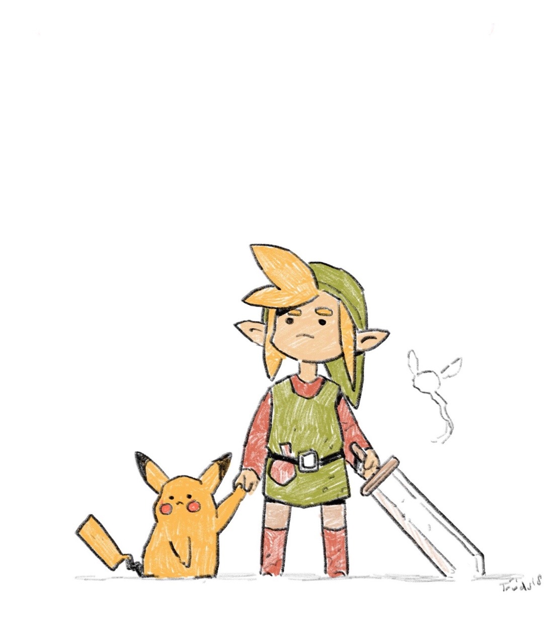 ladytruds:  Link and Pikachu would be a fun team up! Smash Bros so soon!