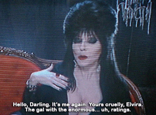 magnusedom:Cassandra Peterson as ElviraELVIRA: MISTRESS OF THE DARK (1988) dir. James