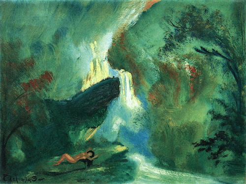 dappledwithshadow:Shining WatersLouis M. Eilshemius circa 1920-1921