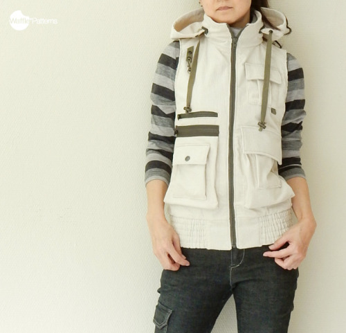 wafflepatterns:Meet new sewing pattern &lt;Tsuki&gt; Cargo VestA new item is just released f