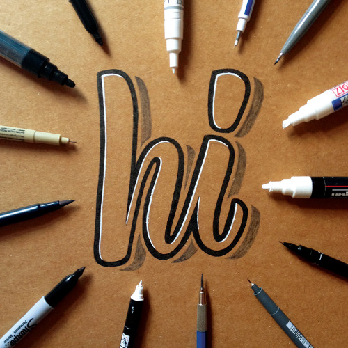 betype:    hand lettering on kraft paper 2 by  James Lewis /  Ligature Collective