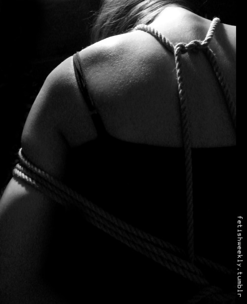 fetishweekly:  A thick, rough rope and a bamboo cane. I can tell you now, those marks lasted for several hours afterward. No complaints whatsoever! ;)