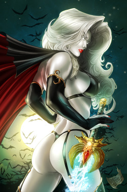 superheropinups:  Lady Death - Mike DeBalfo 