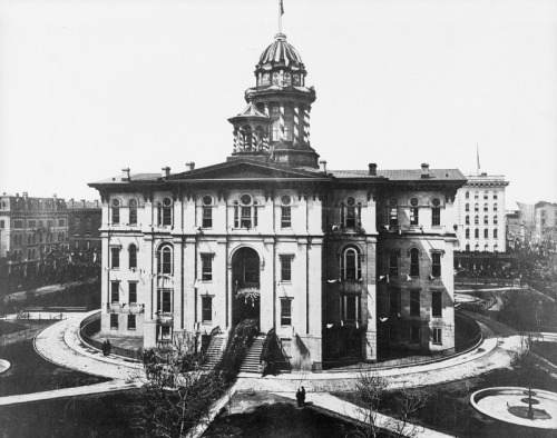 Abraham Lincoln’s Funeral Procession Enters The Court House, May 1, 1865. Photograph By Samuel Montague