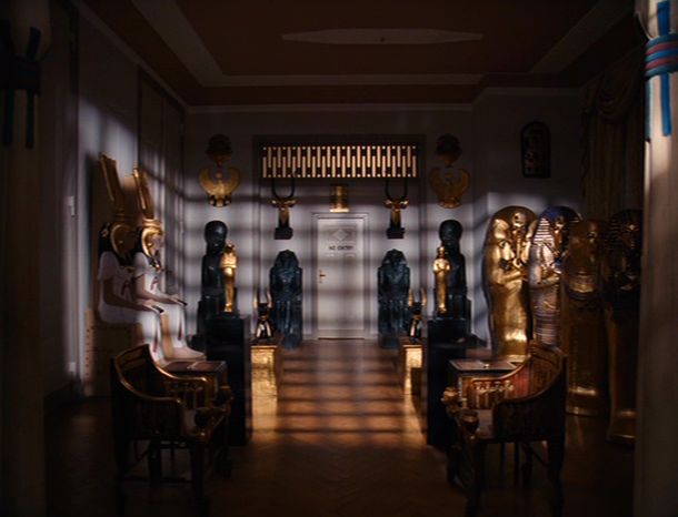 sugarmeows:The Egyptian collection in the museum from The Grand Budapest Hotel (dir.