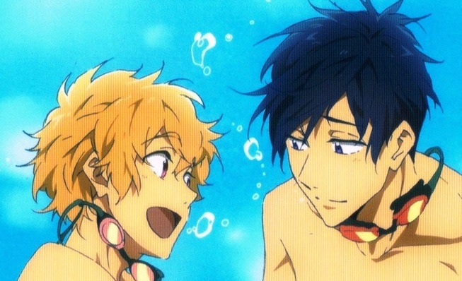 tough-muffins:More examples of Rei looking at Nagisa lovingly. This time in official