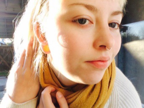 the-foreign-stetson:New conch piercing. Rose gold in my nose and stretched ears. Rare winter sunshin