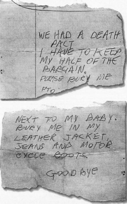 Porn photo sid vicious suicide note.