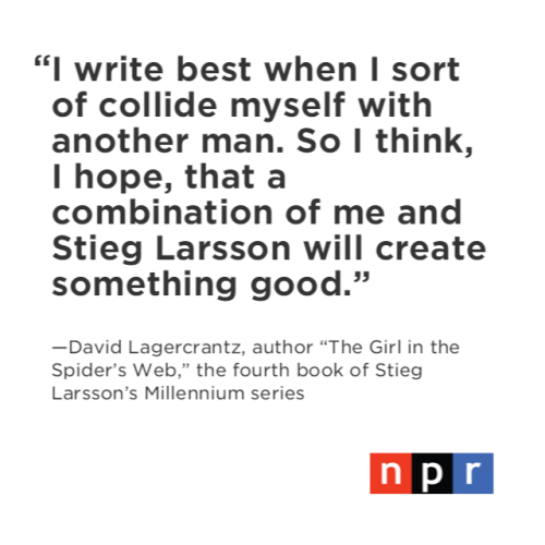 nprbooks:Lisbeth Salander is back. The latest book featuring theinfamous girl with the dragon tattoo