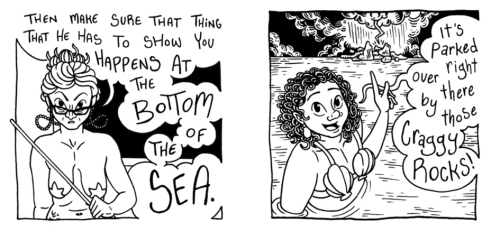 theswearingmime:  stephanierabig:  thismighthurt:  Siren School by Isabella Rotman. Buy the comic.  @zombeesknees  I bought the print version of this at TCAF this weekend and it’s hilarious and beautiful 