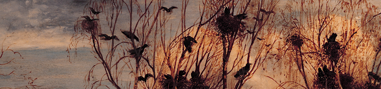 calanthesfeuillemort:  Halloween Alphabet: R, a flock of ravens 