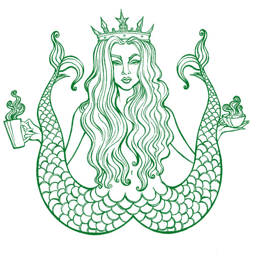 Coffee Mermaid. Illustration By Christian Cimoroni.
