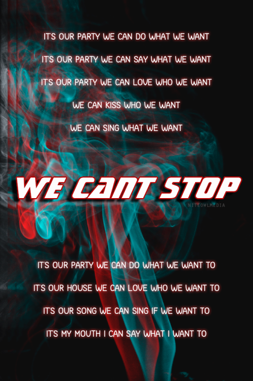 we cant stop