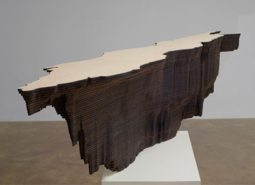 Maya Lin - Bodies of Water Series; 2006; laser-cut plywood In these 2006 sculptures, Maya Lin captur