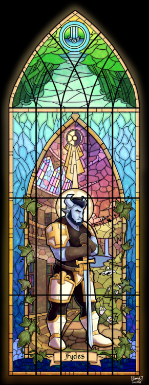 “When all hope is lost look toward the light.” Stained glass commission for @orcanist of