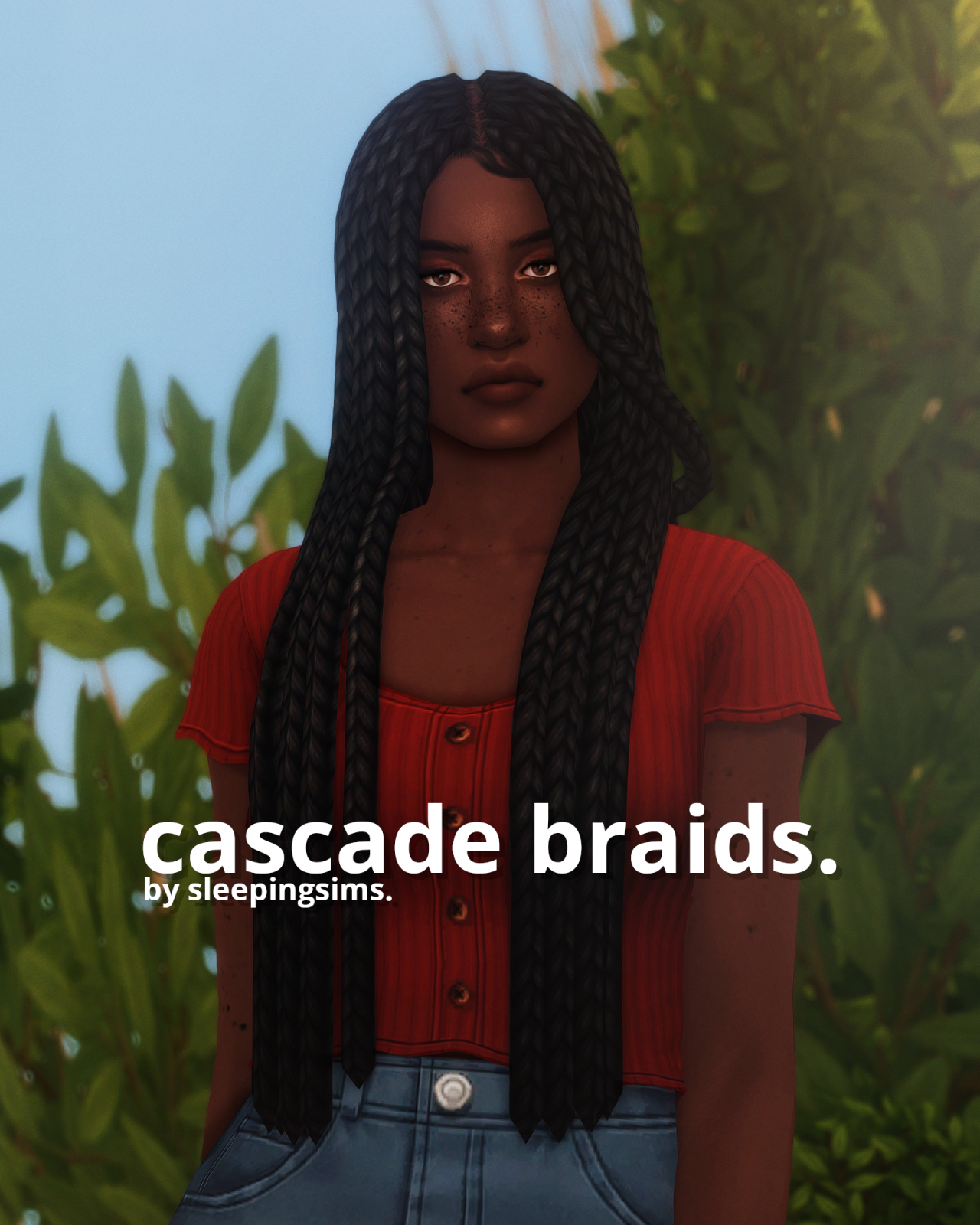 cascade braids.some longer braids from scratch idk “24 ea swatches + 7 mod max add-ons BGC, hat chops, shadow map, LODs, etc. some clipping with extreme morphs and bulky clothing ” download / alt [[MORE]]“polycount: 10.0k / 5.8k / 3.4k /...