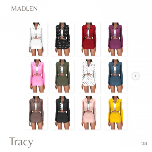 Tracy RecolourThis is a recolour of previously released Tracy outfit. it comes mainly in plain varia