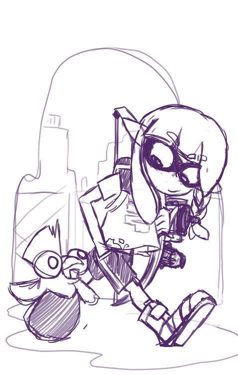 WIP Splatty Child and Smol Fishy Boi