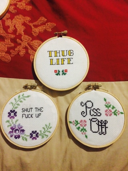 iwillitakyou:So I learned how to cross stitch.