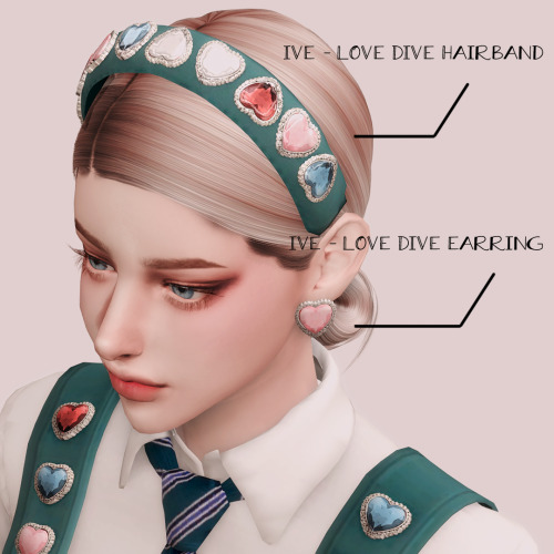  [RIMINGS] IVE - LOVE DIVE Outfit - FULL BODY / HAT / EARRING- NEW MESH- ALL LODS- NORMAL MAP / SPEC