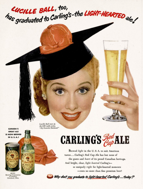 Lucille Ball for Carling’s Ale, 1951