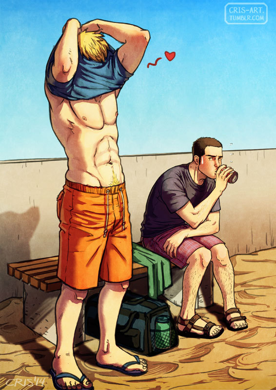 yesyaoiyeah: cris-art:  A summer fanart (inspired that in my country the summer is