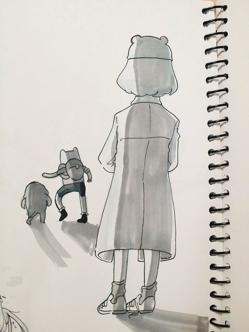purpleorange:  Some adventure time doodles. Man I’ve watched the leaks of the new mini series and it was just….CN can’t you please let this human boy be happy????