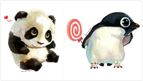 Art by Chinese illustrator 雪娃娃 Xue Wawa. Super cute.