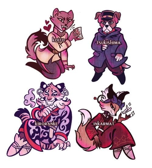 Wooden Golden Kamuy furry charms are BACK and now feature 4 new characters! Preorders will be open t