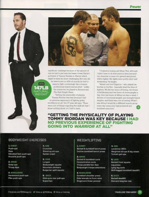 XXX tomcanspankmehardy:  Tom Hardy in TRAIN magazine photo