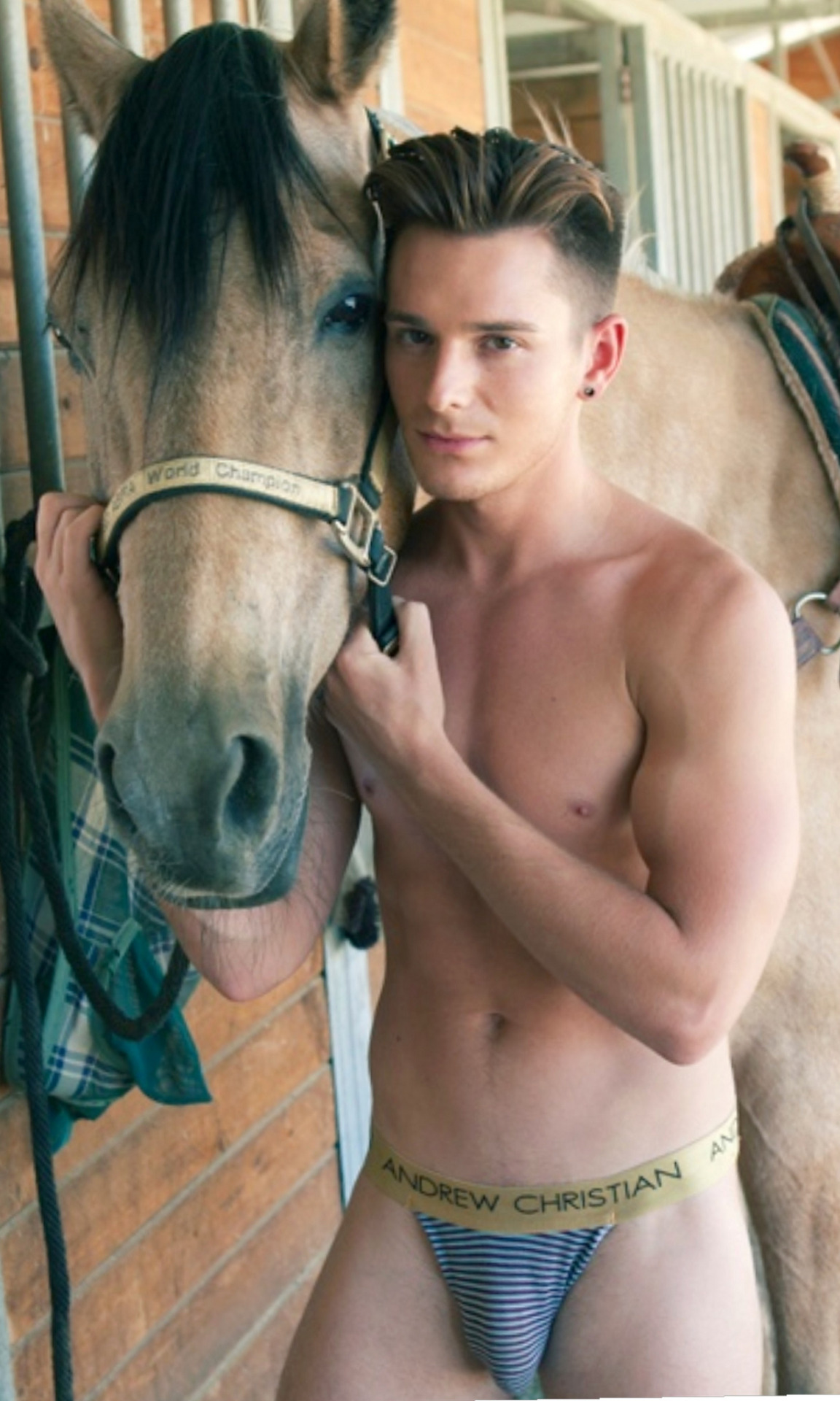 jackwood73:  Brent Corrigan’s BULGE (courtessy  of Andrew Christian Underwear)